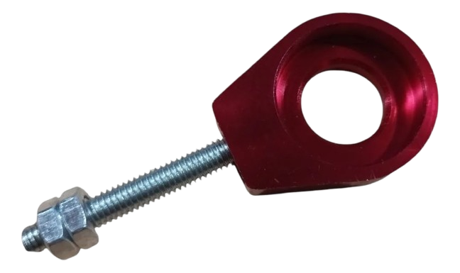 Estira cadena anorizado de aluminio x2 unidades Rojo